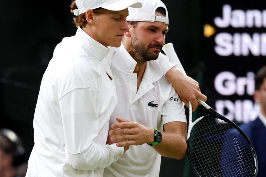 Jannik Sinner Advances to Wimbledon Quarters As Dimitrov Retires Hurt